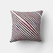 水彩ピンクストライプ色 クッション (裏面)