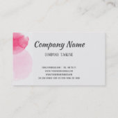 水彩ピンクスプラッシュ 名刺 (裏面)