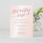 水彩ピンクスプラッシュ 招待状 (スタンド正面)