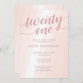 水彩ピンクスプラッシュ 招待状 (正面/裏面)