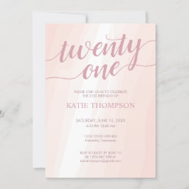 水彩ピンクスプラッシュ 招待状