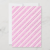 水彩ピンクゾウベビーサプライズケーキベビー 招待状 (裏面)