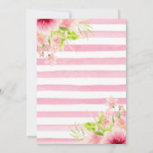 水彩ピンクダリア牡丹の花21歳の誕生日 招待状 (裏面)