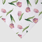 水彩ピンクチューリップ継ぎ目なしパターン 薄葉紙 (詳細)