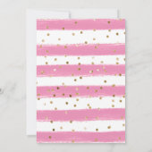 水彩ピンクチューリップ&ダフォジル誕生日 招待状 (裏面)