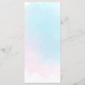 水彩ピンクティール（緑がかった色）金ゴールド結婚紙吹雪 メニュー (裏面)