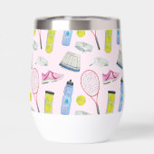 水彩ピンクテニスパターンモノグラム (背面)