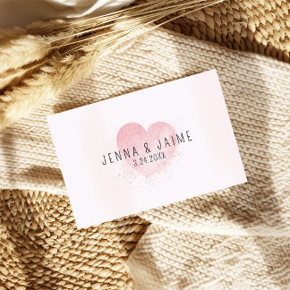 水彩ピンクハートアニバーサリーまたはウェディング カード