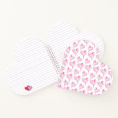 水彩ピンクハートバレンタインデー ノートブック (内部)