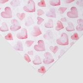 水彩ピンクハートバレンタインデー 薄葉紙 (詳細)