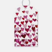 水彩ピンクハート ギフトタグ (正面)