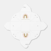 水彩ピンクパステルボホレインボーバースデーパーティー フェイバーボックス (折り畳みなし)