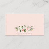 水彩ピンクピーチフローラガーランドブックリクエスト エンクロージャーカード (裏面)