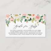 水彩ピンクピーチフローラガーランドブックリクエスト エンクロージャーカード (正面)