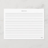 水彩ピンクピーチフローラガーランドレシピカード シーズンポストカード (裏面)