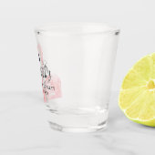 水彩ピンクフラミンゴバチェロレッテ ショットグラス (右)