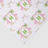 水彩ピンクフラミンゴモノグラムクレスト 薄葉紙 (詳細)