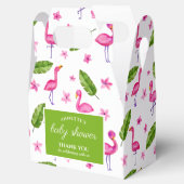 水彩ピンクフラミンゴ熱帯離れパターンF フェイバーボックス (オープン)