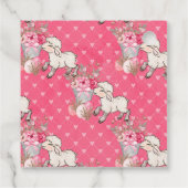 水彩ピンクフラワーズ春ラム誕生日 フェイバータグ (裏面)