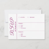 水彩ピンクフラワーブーケ結婚-We Do-s- 出欠カード (裏面)