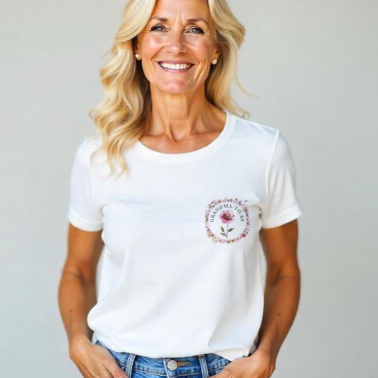 水彩ピンクフローラおばあちゃんTシャツへ – Dus Tシャツ