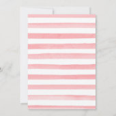 水彩ピンクフローラカボチャ秋ベビーシャワー 招待状 (裏面)