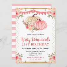 水彩ピンクフローラカボチャ秋21日