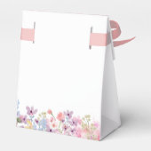 水彩ピンクフローラガールベビーシャワーありがとう フェイバーボックス (裏面サイド)