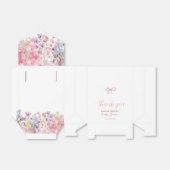 水彩ピンクフローラガールベビーシャワーありがとう フェイバーボックス (折り畳みなし)