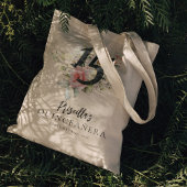 水彩ピンクフローラキンセアニェラ15誕生日 トートバッグ