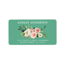 水彩ピンクフローラグリーンリーネオミントアドレス