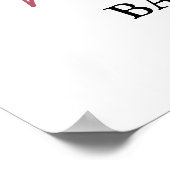 水彩ピンクフローラバプティスガールウェルカム ポスター (角)