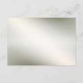 水彩ピンクフローラフレーム光沢のあるブロンズパーティー エンクロージャーカード (裏面)