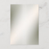 水彩ピンクフローラフレーム光沢のあるブロンズパーティー エンクロージャーカード (裏面)