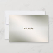 水彩ピンクフローラフレーム光沢のあるブロンズパーティー サンキューカード (裏面)