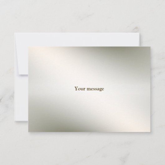 水彩ピンクフローラフレーム光沢のあるブロンズパーティー サンキューカード (裏面)