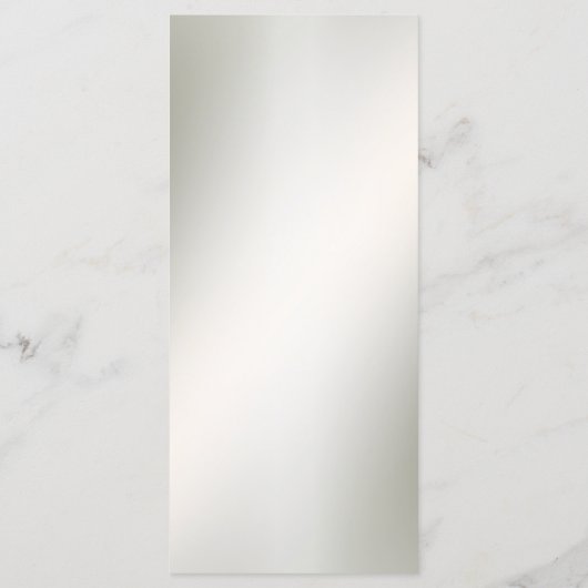 水彩ピンクフローラフレーム光沢のあるブロンズパーティー メニュー (裏面)