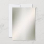 水彩ピンクフローラフレーム光沢のあるブロンズパーティー 出欠カード (裏面)