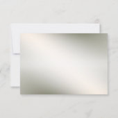 水彩ピンクフローラフレーム光沢のあるブロンズパーティー 出欠カード (裏面)