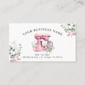 水彩ピンクフローラミキサーベーカリー ロイヤリティカード (正面)