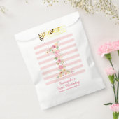 水彩ピンクフローラワン第1誕生日 フェイバーバッグ (封をした状態)