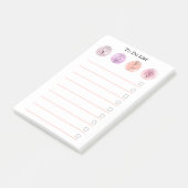 水彩ピンクフローラ一覧 ポストイット (アングル)