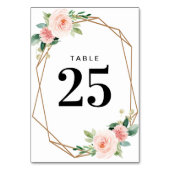 水彩ピンクフローラ幾何学表 テーブルナンバー (裏面)