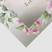 水彩ピンクフローラ枠光沢ブロンズエレガント 薄葉紙 (詳細)