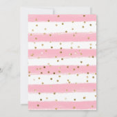 水彩ピンクフローラ秋カボチャ誕生日 招待状 (裏面)