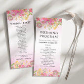 水彩ピンクフローラ結婚ズフラット プログラム