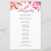 水彩ピンクフローラ結婚ズ。秋計画 (裏面)