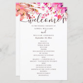 水彩ピンクフローラ結婚ズ。秋計画 (正面/裏面)