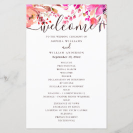 水彩ピンクフローラ結婚ズ。秋計画