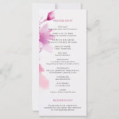 水彩ピンクフローラ結婚式 プログラム (裏面)